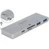 Image de Delock 64078 (USB-C, 5 ports), Station d’accueil + hub USB, Gris