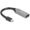 Image de Delock 64331 DisplayPort Adapter Mini DP 1.4 Stecker auf HDMI Buchse (HDMI, 15 cm), Adaptateur données + vidéo, Noir, Gris