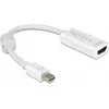 Image de Delock Mini-port d'affichage vers (HDMI, 18 cm), Adaptateur données + vidéo, Blanc
