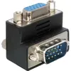 Image de Delock Adaptateur VGA mâle vers VGA femelle 90ø (VGA, 10 cm), Adaptateur données + vidéo, Noir