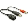 Image de Delock Câble en Y 2 x USB 2.0 type-A à 1 x USB 2.0 type-A (0.22 m, USB 2.0), Câble USB