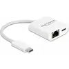 Image de Delock 65402 (USB-C, RJ45 (1x)), Adaptateur réseau, Blanc