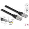 Image de Delock Câble réseau RJ45 Cat.6A S/FTP PE Outdoor 2 m noir (S/FTP, CAT6a, 2 m), Câble réseau