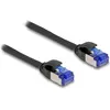 Image de Delock Câble réseau RJ45 Cat.6A S/FTP Slim 1 m noir (S/FTP, CAT6a, 1 m), Câble réseau