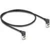 Image de Delock Câble réseau RJ45 Cat.6A S/FTP Slim 90° haut / haut (S/FTP, CAT6a, 0.50 m), Câble réseau