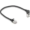 Image de Delock Câble réseau RJ45 Cat.6A S/FTP Slim 90° en haut coudé (S/FTP, CAT6a, 0.25 m), Câble réseau