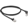 Image de Delock Câble réseau RJ45 Cat.6A S/FTP Slim 90° en haut coudé (S/FTP, CAT6a, 1 m), Câble réseau