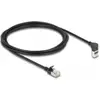 Image de Delock Câble réseau RJ45 Cat.6A S/FTP Slim 90° en haut coudé (S/FTP, CAT6a, 2 m), Câble réseau