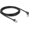 Image de Delock Câble réseau RJ45 Cat.6A S/FTP Slim 90° en haut coudé (S/FTP, CAT6a, 3 m), Câble réseau