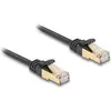 Image de Delock Câble réseau plat RJ45 avec gaine tressée Cat.6 (S/FTP, CAT6a, 0.25 m), Câble réseau