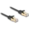 Image de Delock Câble réseau plat RJ45 avec gaine tressée Cat.6 (S/FTP, CAT6a, 0.50 m), Câble réseau