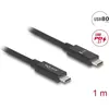 Image de Delock 81211 - Câble USB 80 Gbps USB Type-C mâle vers mâle 16K 60 Hz PD 3.1 240 (1 m, 240 W), Câble USB