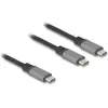 Image de Delock 2en1 (1.20 m, USB 2.0, 100 W), Câble USB