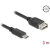 Image de Delock USB 2.0 Kabel USB Type-C Stecker zu EASY USB Typ-A Buchse 3 m (3 m, USB 2.0), Câble USB