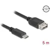 Image de Delock USB 2.0 Kabel USB Type-C Stecker zu EASY USB Typ-A Buchse 5 m (5 m, USB 2.0), Câble USB