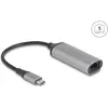 Image de Delock USB Type-C Adapter zu 5 Gigabit LAN (USB-C, RJ45 (1x)), Adaptateur réseau, Gris