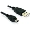 Image de Delock USB-A - USB-B mini (1.50 m, USB 2.0), Câble USB