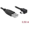 Image de Delock USB 2.0 (0.50 m, USB 2.0, 2.50 W), Câble USB