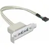 Image de Delock support à profil bas 2x USB 2.0 à l'en-tête (0.50 m, USB 2.0), Câble USB