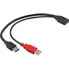 Image de Delock Câble USB en Y (0.30 m, USB 3.2 Gen 1, 4.50 W), Câble USB