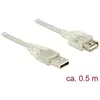 Image de Delock USB-A - Extension USB-A (0.50 m, USB 2.0), Câble USB