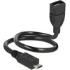 Image de Delock Câble adaptateur de forme USB2.0 MicroB-A, 35cm (0.35 m, USB 2.0), Câble USB
