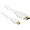 Image de Delock Mini DisplayPort   HDMI (Typ A) (0.50 m), Câble vidéo, Blanc