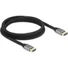 Image de Delock HDMI   HDMI (2 m), Câble vidéo, Gris, Noir