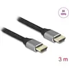 Image de Delock HDMI   HDMI (3 m), Câble vidéo, Gris, Noir