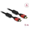 Image de Delock HDMI (Typ A)   HDMI (Typ A) (5 m), Câble vidéo, Noir, Rouge