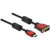 Image de Delock HDMI (Typ A)   DVI (2 m), Câble vidéo, Noir, Rouge