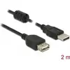 Image de Delock USB A - USB A (2 m, USB 2.0), Câble USB