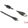 Image de Delock USB-A - USB Mini-B (3 m, USB 2.0, 2.50 W), Câble USB