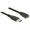 Image de Delock 85073 Kabel USB 3.0 Type-A male > USB 3.0 Type Micro-B male 1,5 m zwart