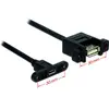 Image de Delock Câble USB2.0 A-MicroB : 25cm, pour l'installation (0.25 m, USB 2.0, 2.50 W), Câble USB