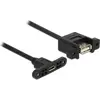 Image de Delock Câble USB2.0 A-MicroB : 1m, à encastrer (1 m, USB 2.0, 2.50 W), Câble USB