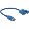 Image de Delock Câble USB3.0, 25cm, A-A, pour l'installation (0.25 m, USB 3.2 Gen 1, 4.50 W), Câble USB