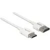 Image de Delock HDMI   HDMI (0.25 m), Câble vidéo, Blanc