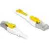 Image de Delock Câble patch : S/STP, 0.5m, blanc (S/FTP, S/STP, CAT6a, 0.50 m), Câble réseau