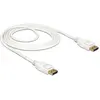 Image de Delock DisplayPort   DisplayPort (1.50 m), Câble vidéo, Blanc