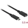 Image de Delock Câble d'extension USB (0.50 m, USB 3.2 Gen 2, 60 W), Câble USB