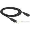 Image de Delock 85534 USB 10 Gbps verlengkabel USB Type-C male naar female 1,5 m 4K PD 60 W