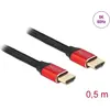 Image de Delock HDMI   HDMI (0.50 m), Câble vidéo, Rouge, Noir