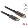 Image de Delock Câble optique HDMI actif avec armure métallique 8K 6 (30 m), Câble vidéo, Noir