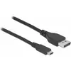 Image de Delock DisplayPort   USB C (0.50 m), Câble vidéo, Noir