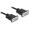 Image de Delock Câble série RS-232 D-Sub 9 femelle à femelle Nullmodem avec boîtier de connecteur étroit (5 m), Câble d'interface