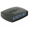 Image de Delock 87724 Commutateur de partage USB3.0 : 4 ports (USB-B, 4 ports), Station d’accueil + hub USB, Noir