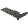 Image de Delock Adaptateur de bus hôte PCIe x4 - M.2, NVMe, Key M, LED RGB, Contrôleur mémoire