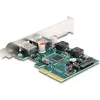 Image de Delock Carte PCI Express x4 vers 2 x externes USB 10 Gbps type A femelle, Contrôleur SATA