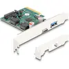Image de Delock Carte PCI Express x4 vers 1 x externe USB 10 Gbps Type-C  femelle + 1 x externe USB 10 Gbps Type-A, Contrôleur SATA